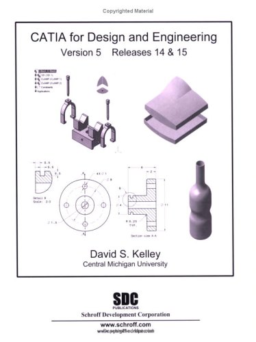 Book cover for CATIA Version 5, Release 14 and 15, Design and Engineering