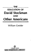 Cover of Greider William : Education of David Stockman/Rev.Edn