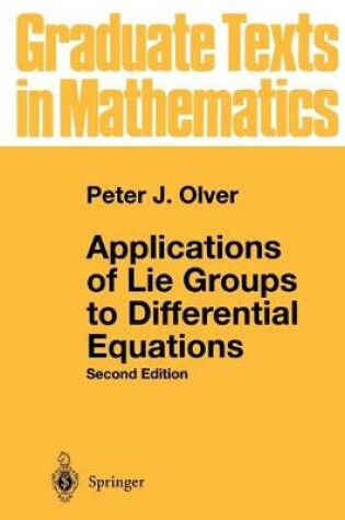 Cover of Applications of Lie Groups to Differential Equations
