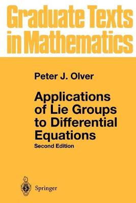 Cover of Applications of Lie Groups to Differential Equations