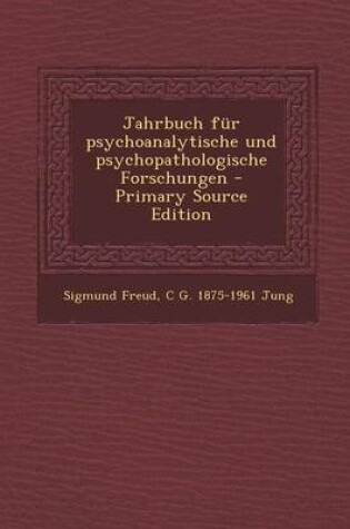 Cover of Jahrbuch Fur Psychoanalytische Und Psychopathologische Forschungen