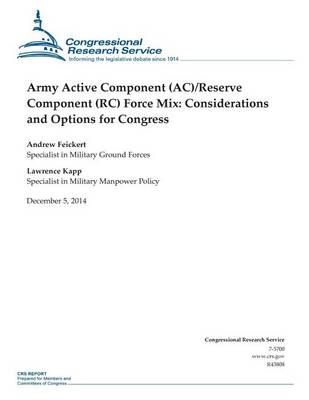 Book cover for Army Active Component (AC)/Reserve Component (RC) Force Mix