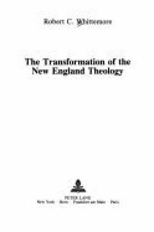 Cover of The Transformation of the New England Theology