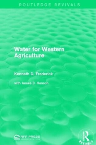 Cover of Water for Western Agriculture