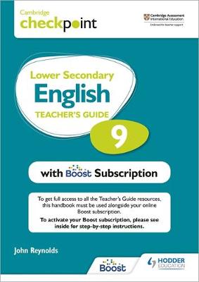 Book cover for Cambridge Checkpoint Lower Secondary English Teacher's Guide 9 with Boost Subscription