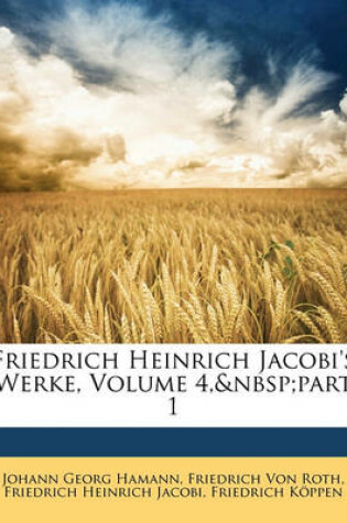 Cover of Friedrich Heinrich Jacobi's Werke, Vierter Band