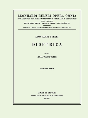 Cover of Dioptrica 1st part