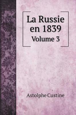 Book cover for La Russie en 1839