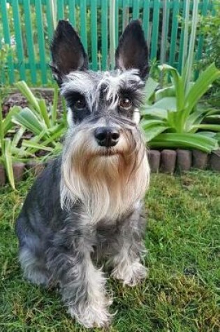 Cover of Seriously Adorable Schnauzer Dog in the Garden Journal