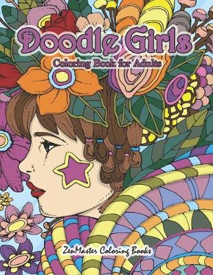 Book cover for Doodle Girls Coloring Book of Adults