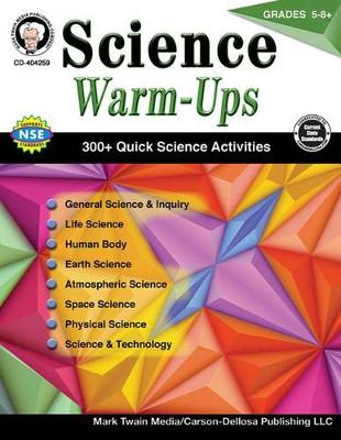 Book cover for Science Warm-Ups, Grades 5-8