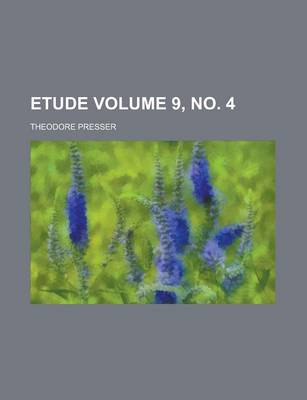 Book cover for Etude Volume 9, No. 4