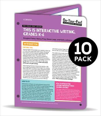Cover of BUNDLE: Fisher: On-Your-Feet Guide: This is Interactive Writing: 10 Pack