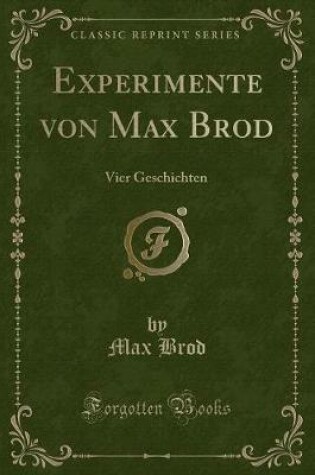 Cover of Experimente Von Max Brod