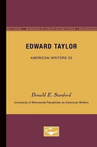 Cover of Edward Taylor - American Writers 52