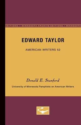 Book cover for Edward Taylor - American Writers 52