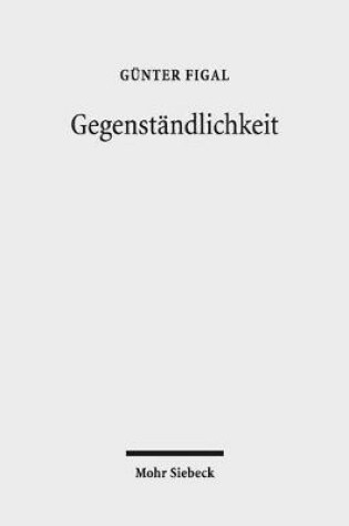 Cover of Gegenstandlichkeit