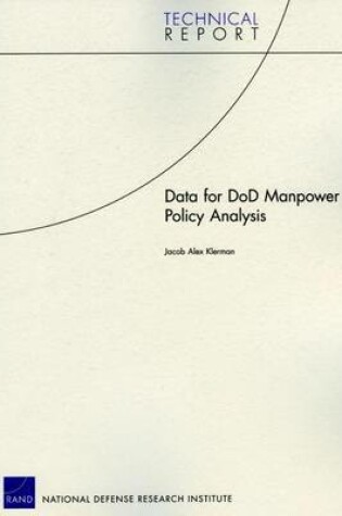 Cover of Data for DoD Manpower Policy Analysis