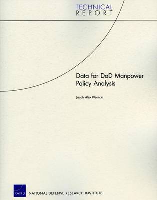 Book cover for Data for DoD Manpower Policy Analysis