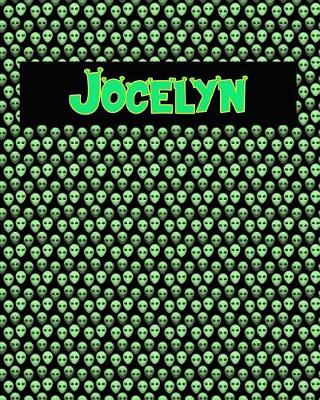 Book cover for 120 Page Handwriting Practice Book with Green Alien Cover Jocelyn