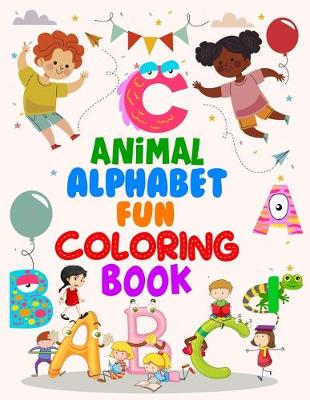 Book cover for Animal Alphabet Fun Coloring Book