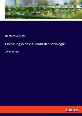 Book cover for Einleitung in das Studium der Soziologie