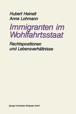 Cover of Immigranten Im Wohlfahrtsstaat