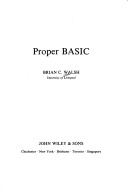 Book cover for Proper BASIC