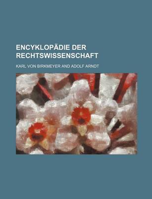 Book cover for Encyklopadie Der Rechtswissenschaft