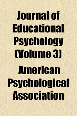 Book cover for Journal of Educational Psychology (Volume 3)