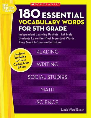 Cover of 180 Essential Vocabulary Words for 5th Grade