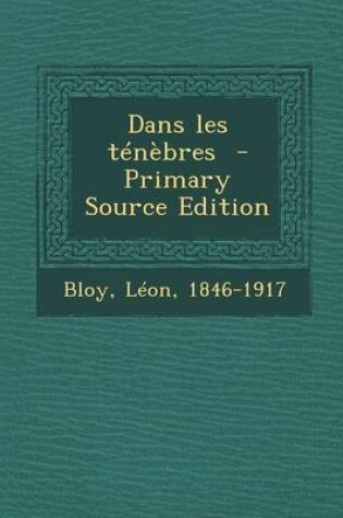 Cover of Dans Les Tenebres