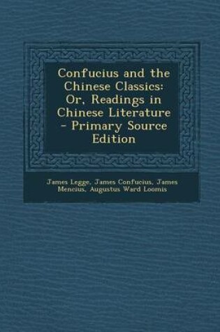 Cover of Confucius and the Chinese Classics