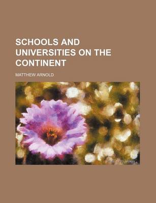 Book cover for Schools and Universities on the Continent