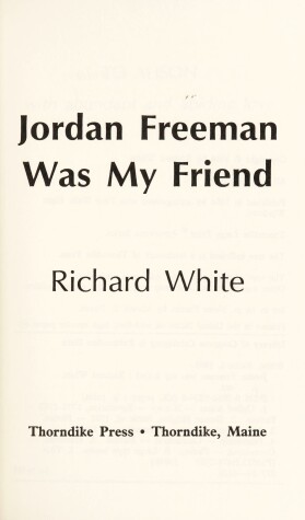 Book cover for Jordan Freeman Was My Friend