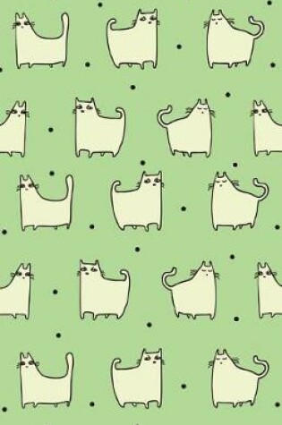 Cover of Bullet Journal for Cat Lovers - Funny Cat Pattern in Green