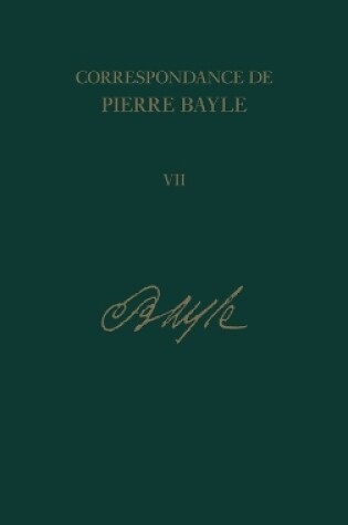 Cover of Correspondance de Pierre Bayle