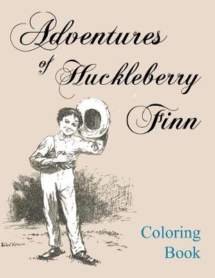 Book cover for Adventures of Huckleberry Finn Coloring Book