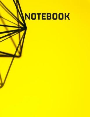 Book cover for Notebook - A Blanked Line Journal With Dynamic Yellow Art Cover