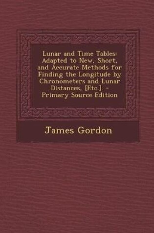 Cover of Lunar and Time Tables