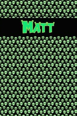 Cover of 120 Page Handwriting Practice Book with Green Alien Cover Matt