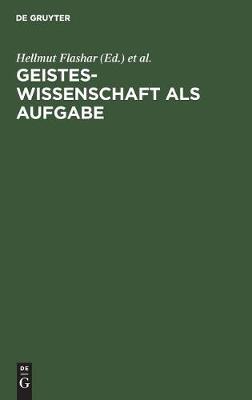 Cover of Geisteswissenschaft als Aufgabe