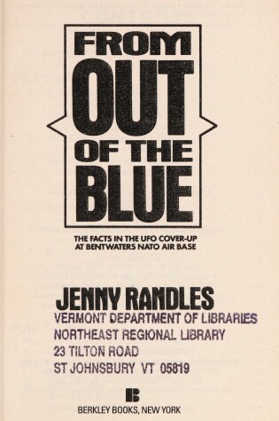 Cover of From Out of the Blue