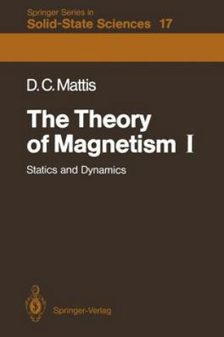 Cover of The Theory of Magnetism I