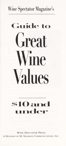 Book cover for Ws/Guide to Great Wine Values