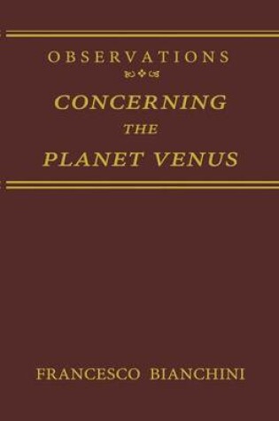 Cover of Observations Concerning the Planet Venus