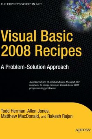 Cover of Visual Basic 2008 Recipes