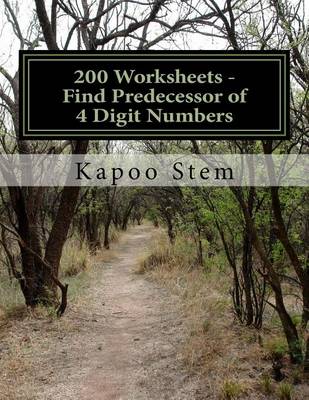 Cover of 200 Worksheets - Find Predecessor of 4 Digit Numbers