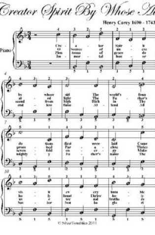 Cover of Creator Spirit By Whose Aid Easy Piano Sheet Music
