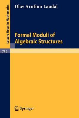 Book cover for Formal Moduli of Algebraic Structures